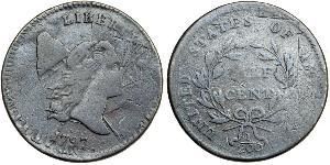 1/2 Cent Estados Unidos de América (1776 - ) Cobre 