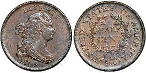 1/2 Cent Estados Unidos de América (1776 - ) Cobre 