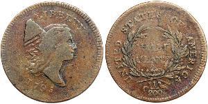 1/2 Cent Estados Unidos de América (1776 - ) Cobre 