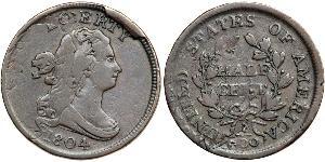 1/2 Cent Estados Unidos de América (1776 - ) Cobre 