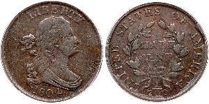 1/2 Cent Estados Unidos de América (1776 - ) Cobre 