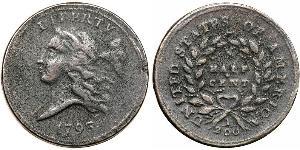 1/2 Cent Estados Unidos de América (1776 - ) Cobre 