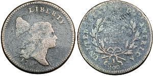 1/2 Cent Estados Unidos de América (1776 - ) Cobre 