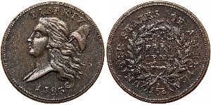 1/2 Cent Estados Unidos de América (1776 - ) Cobre 