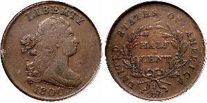 1/2 Cent Estados Unidos de América (1776 - ) Cobre 