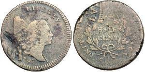 1/2 Cent Estados Unidos de América (1776 - ) Cobre 