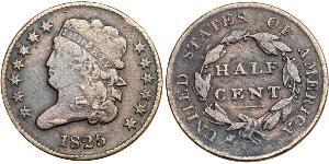 1/2 Cent Estados Unidos de América (1776 - ) Cobre 