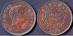 1/2 Cent Sarawak Cobre 