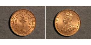 1/2 Cent Sri Lanka Cobre Jorge V (1865-1936)