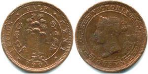 1/2 Cent Sri Lanka Cobre Victoria (1819 - 1901)