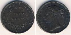 1/2 Cent Straits Settlements (1826 - 1946) Cobre 