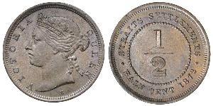 1/2 Cent Straits Settlements (1826 - 1946) Cobre 