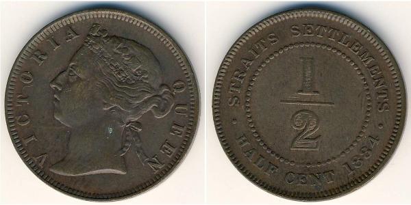 1/2 Cent Straits Settlements (1826 - 1946) Copper 