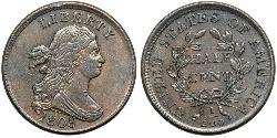 1/2 Cent USA (1776 - ) Copper 