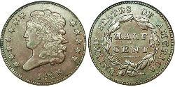 1/2 Cent USA (1776 - ) Copper 