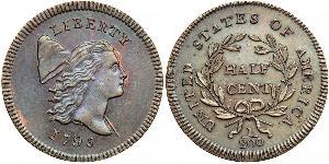 1/2 Cent USA (1776 - ) Copper 