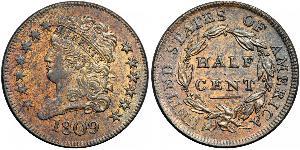 1/2 Cent USA (1776 - ) Copper 