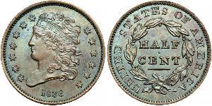 1/2 Cent USA (1776 - ) Copper 