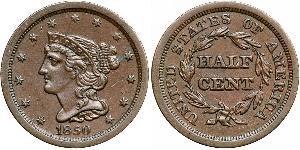 1/2 Cent USA (1776 - ) Copper 