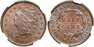 1/2 Cent USA (1776 - ) Copper 