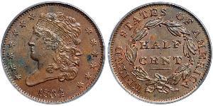 1/2 Cent USA (1776 - ) Copper 