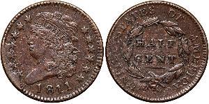 1/2 Cent USA (1776 - ) Copper 