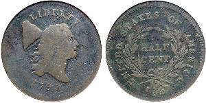 1/2 Cent USA (1776 - ) Copper 