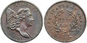 1/2 Cent USA (1776 - ) Copper 