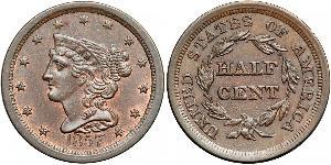 1/2 Cent USA (1776 - ) Copper 
