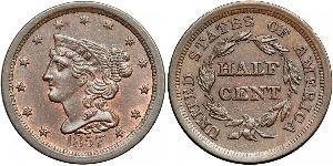 1/2 Cent USA (1776 - ) Copper 