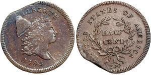 1/2 Cent USA (1776 - ) Copper 