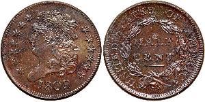 1/2 Cent USA (1776 - ) Copper 