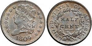 1/2 Cent USA (1776 - ) Copper 