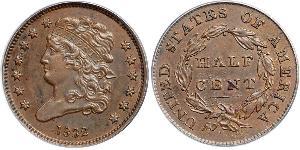 1/2 Cent USA (1776 - ) Copper 