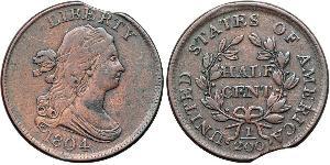 1/2 Cent USA (1776 - ) Copper 