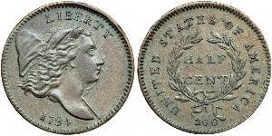 1/2 Cent USA (1776 - ) Copper 