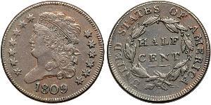 1/2 Cent USA (1776 - ) Copper 