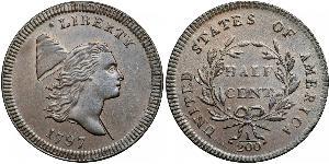 1/2 Cent USA (1776 - ) Copper 