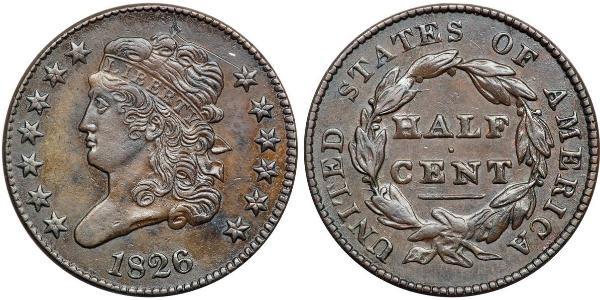 1/2 Cent USA (1776 - ) Copper 