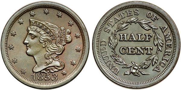 1/2 Cent USA (1776 - ) Copper 