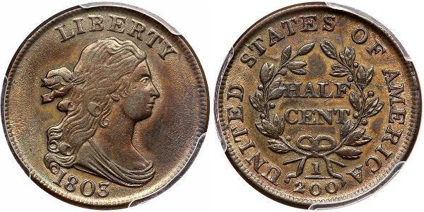 1/2 Cent USA (1776 - ) Copper 