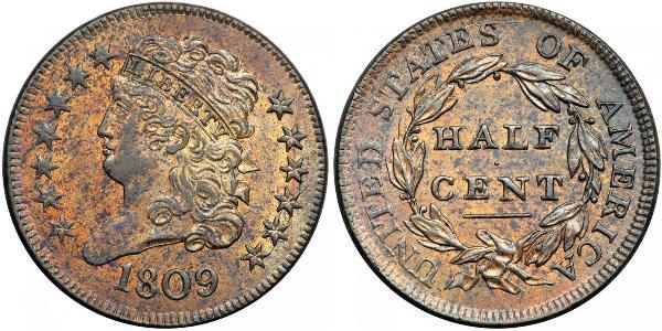 1/2 Cent USA (1776 - ) Copper 
