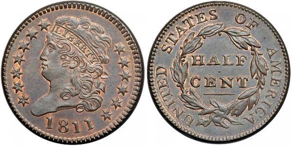 1/2 Cent USA (1776 - ) Copper 