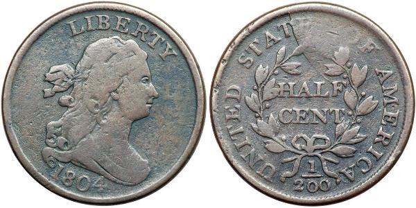 1/2 Cent USA (1776 - ) Copper 