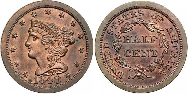 1/2 Cent USA (1776 - ) Copper 