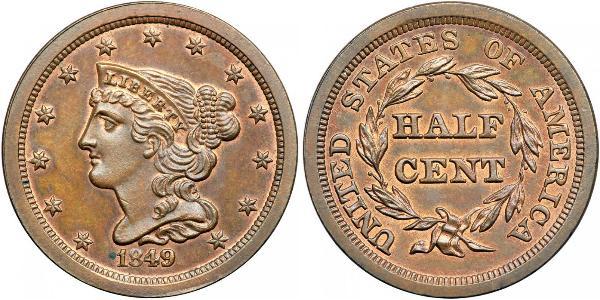 1/2 Cent USA (1776 - ) Copper 