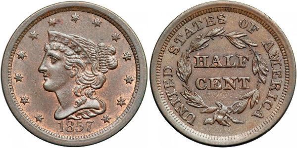 1/2 Cent USA (1776 - ) Copper 