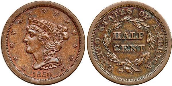 1/2 Cent USA (1776 - ) Copper 