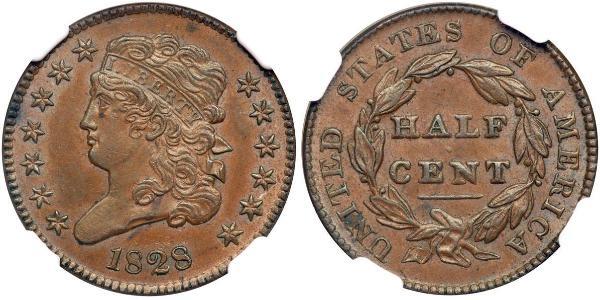 1/2 Cent USA (1776 - ) Copper 