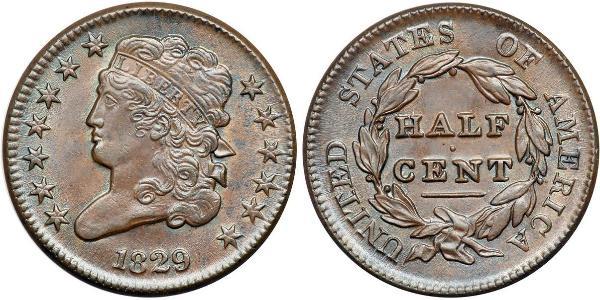 1/2 Cent USA (1776 - ) Copper 